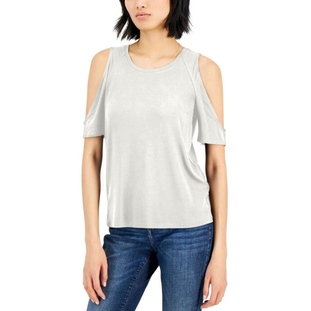 INC International Concepts Womens Cold Shoulder T-Shirt